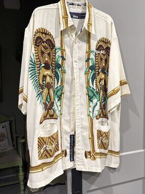 PHAT FARM MENS TIKI RETRO Russell Simmons 2XL SHIRT
